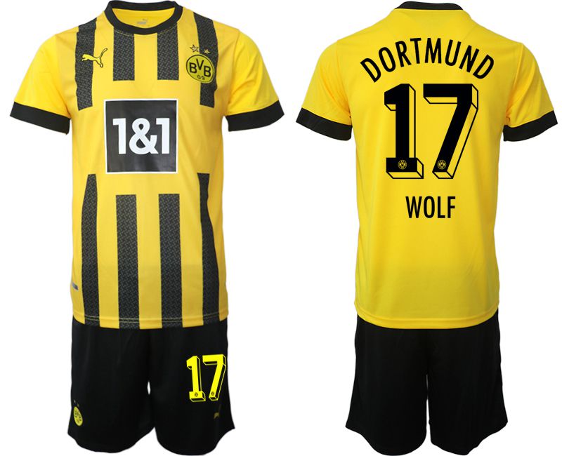 Men 2022-2023 Club Borussia Dortmund home yellow 17 Soccer Jersey